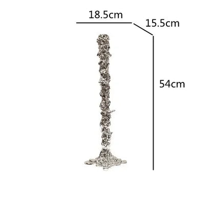 DecorBites™ Golden Candlestick Holder Resin Plated Wedding Centerpiece