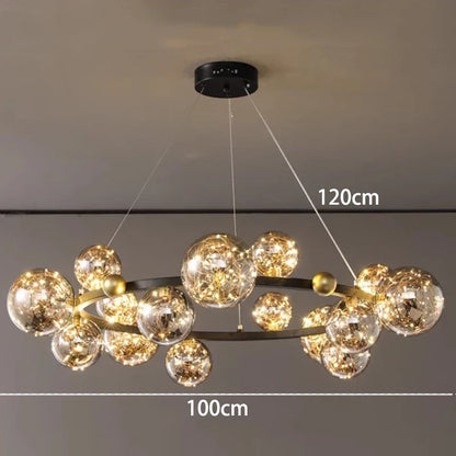 DecorBites™ Crystal Chandelier: Modern Stair Pendant Lamp for Living Room, Interior Lighting