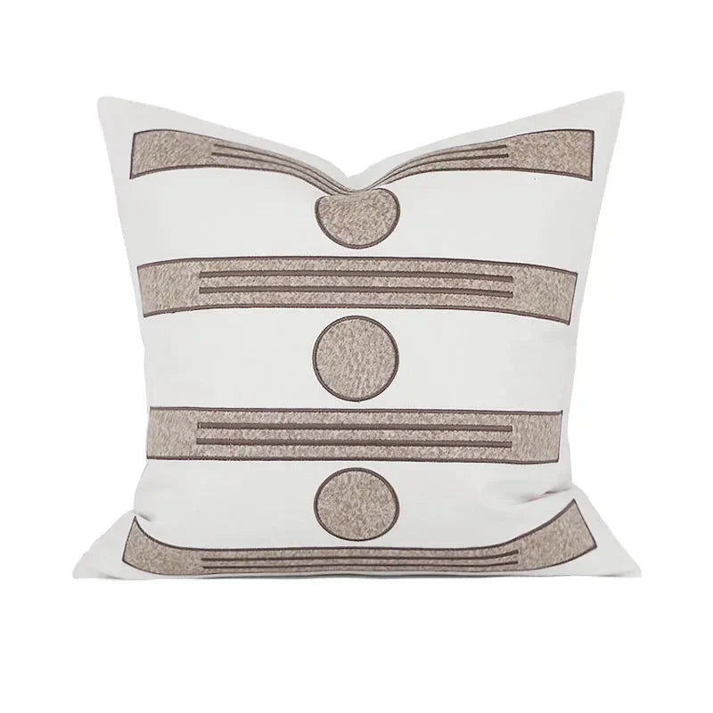 DecorBites™ Geometric Embroidered Noble Cushion Covers for Living Room Sofa