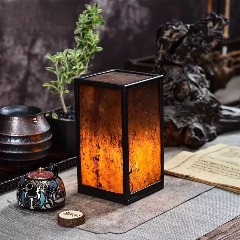 Amber Stone Candle Holder