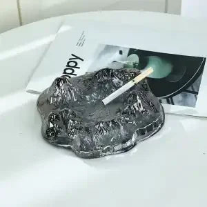 DecorBites™ Iceberg Glass Dessert Plate: Artistic French Club Tableware