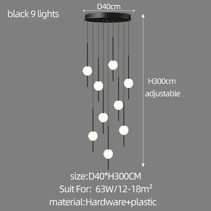 DecorBites™ Creative LED Chandeliers: Luxurious Design for Living Rooms, Large Lighting Fixtures for Staircases