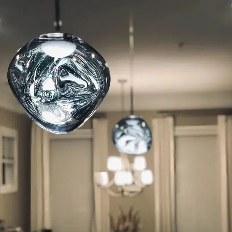 Glass Lava LED Pendant Light