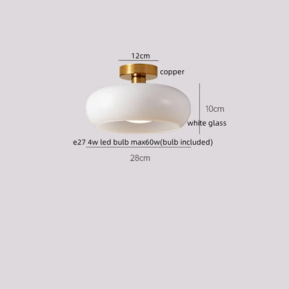 DecorBites™ Cotton Shape LED Ceiling Lamp - Cream. Nordic Style, Hallway Balcony Porch Light.