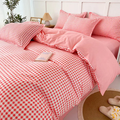 DecorBites™ Lattice Plant Geometric Pattern Bedding Set with Sheet Pillows