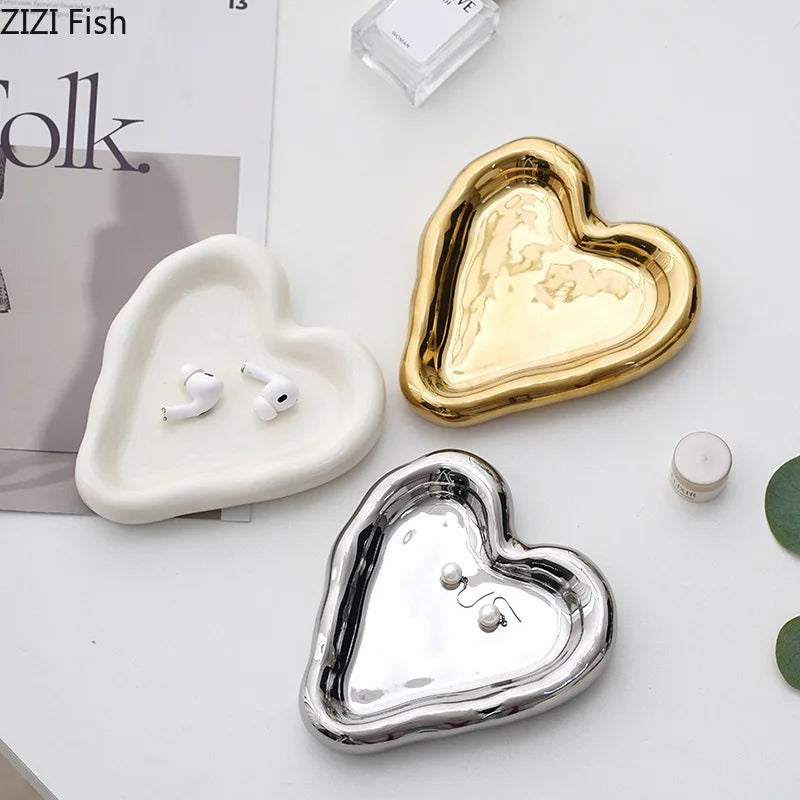 Ceramic Heart Jewelry Tray