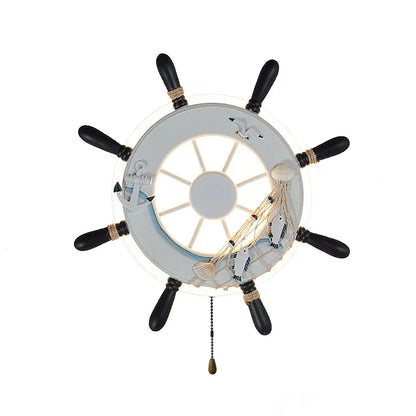 DecorBites™ Kids LED Ship Rudder Wall Light - Mediterranean Decor Ocean Theme