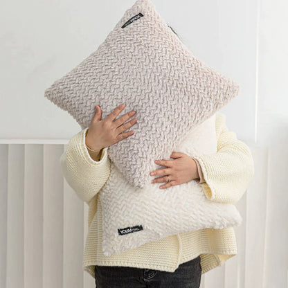 DecorBites™ Geometric Texture Plush Cushion Cover - Modern Nordic Style Pillow Cases