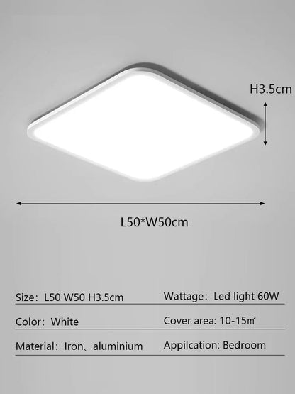 DecorBites™ LED Ceiling Lamp: Modern Minimalist Rectangular Design for Living room, Bedroom, Indoor Lighting
