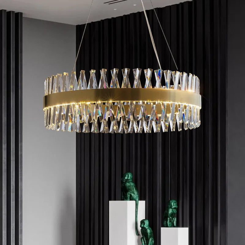 Crystal LED Ceiling Chandelier Oval 100cm