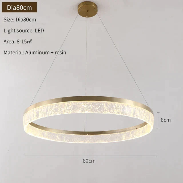 Gold LED Hotel Chandelier