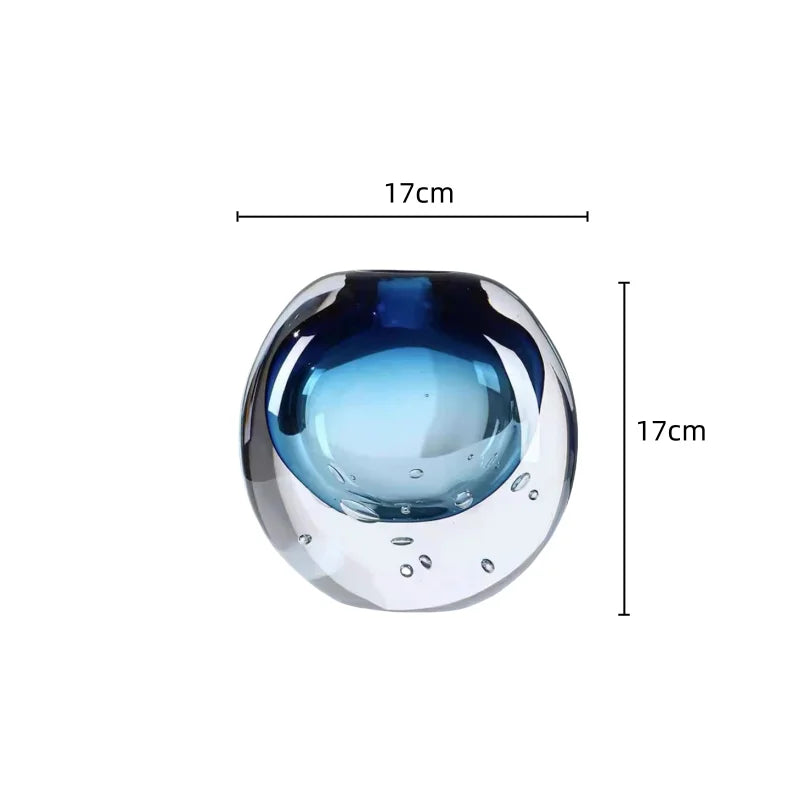 DecorBites™ Crystal Glass Vase Terrarium Flower Pot for Home Decoration