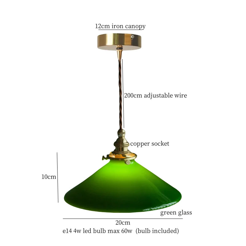 DecorBites™ Cream Glass LED Pendant Brass Hanging Lamp for Kitchen Restaurant Living Room
