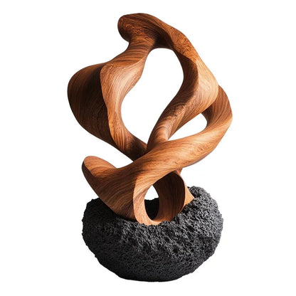 DecorBites™ Golden Geometric Resin Sculpture: Hollowed-out Tree Holes Twisted Statue Home Decor