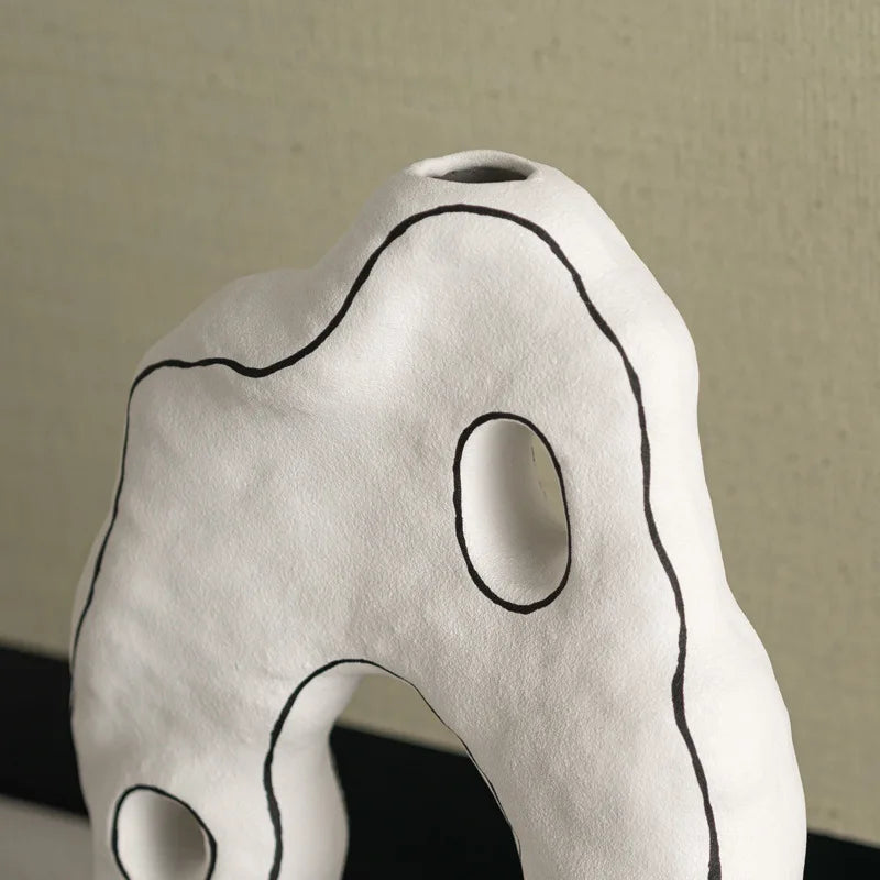 DecorBites™ Geometric Ceramic Vase - Abstract Ornaments, Home Decor