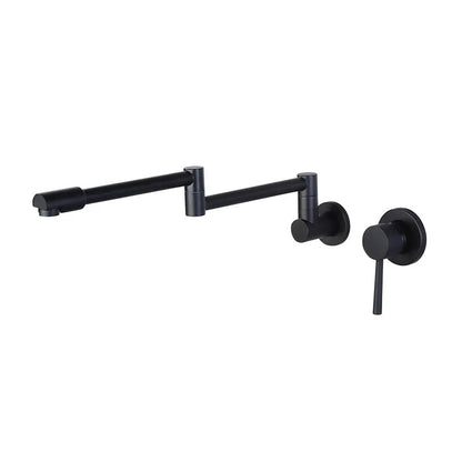 DecorBites™ Black Brushed Gold Kitchen Faucet Wall Mounted Foldable Pot Filler Tap