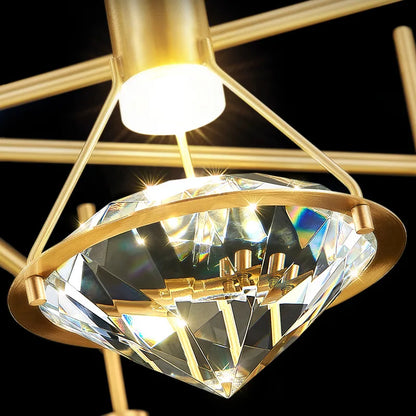 DecorBites™ Crystal Diamond Wall Lamp: Modern Nordic Luxury Lighting for Bedroom & Living Room