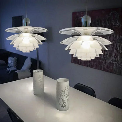 DecorBites™ Glass Pine Cone Pendant Chandelier for Living Room Restaurant Bedroom Kitchen