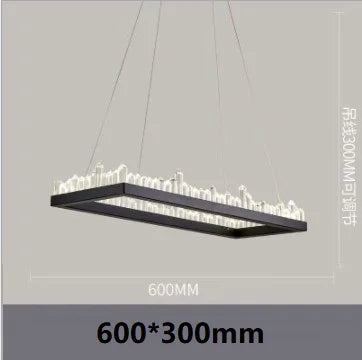 DecorBites™ Crystal LED Pendant Lights: Modern Gold Black Industrial Lamp for Stylish Illumination