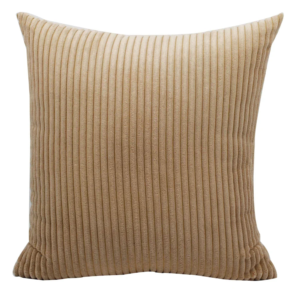 DecorBites™ Corduroy Pillow Cover: Striped Cushion for Sofa Bed - Nordic Home Decor