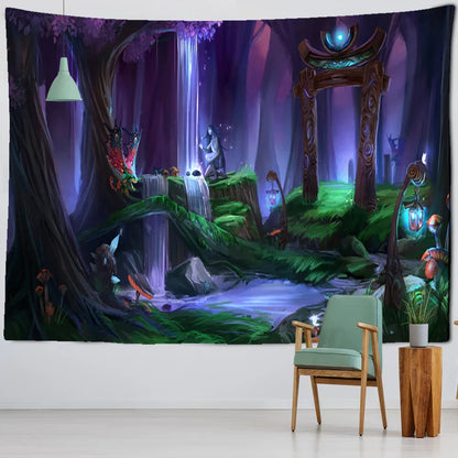 DecorBites™ Jungle Animal Tapestry Wall Hanging: Bohemian Style Home Decor & Children's Room Art