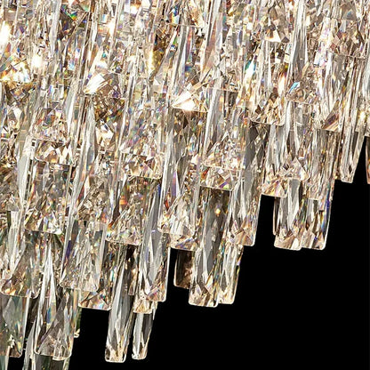 DecorBites™ Crystal Crown Chandelier: Luxe Ceiling Light for Home, Shop & Lobby