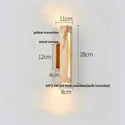 DecorBites™ LED Wall Light Fixture Bedroom Balcony Hallway Waterproof Square Terrazzo Bedside Lamp