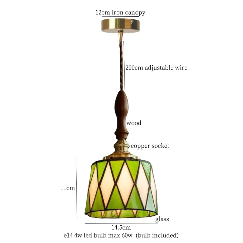 Green Vintage Pendant Light