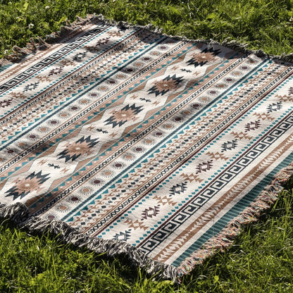 DecorBites™ Cozy Nordic Camping Blanket and Sofa Cover – Boho Outdoor Line Blanket for Home and Hotel Decor