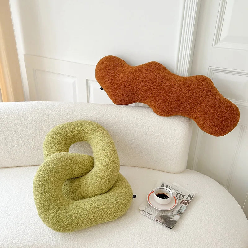 Grey Knotted Cushion Pillow