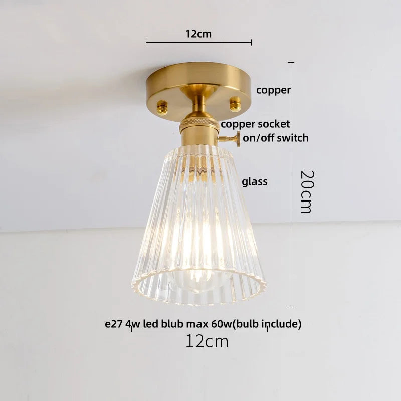 DecorBites™ Crystal Glass LED Ceiling Lamp Modern Luxury Interior Lighting Fixture