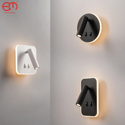 DecorBites™ Adjustable Wall Lamp for Bedroom, Study, or Reading - 350° Rotation, Switch Included