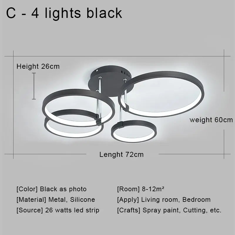White LED Remote Chandelier