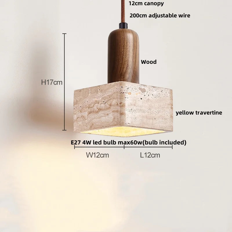 Travertine Wabi Sabi Pendant