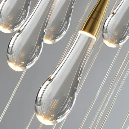 DecorBites™ Crystal Gold Pendant Lights for Dining Room Kitchen Island Chandelier