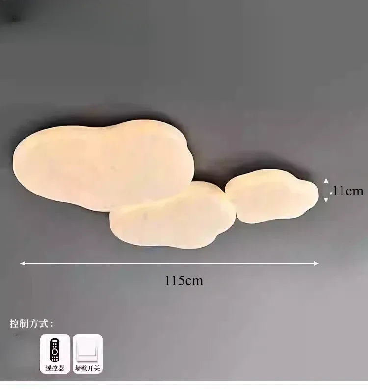 DecorBites™ French Cream Silk Ceiling Light | Simple Wabi-Sabi Style Retro Bedroom Lamp