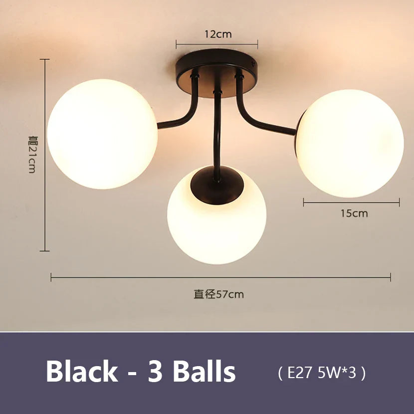DecorBites™ Glass Bubble LED Ceiling Light for Living Room Kitchen Bedroom