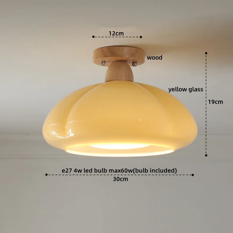 DecorBites™ Cotton Shape LED Ceiling Lamp - Cream. Nordic Style, Hallway Balcony Porch Light.