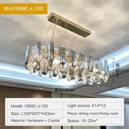 DecorBites™ Crystal LED Chandelier for High-end Living Spaces