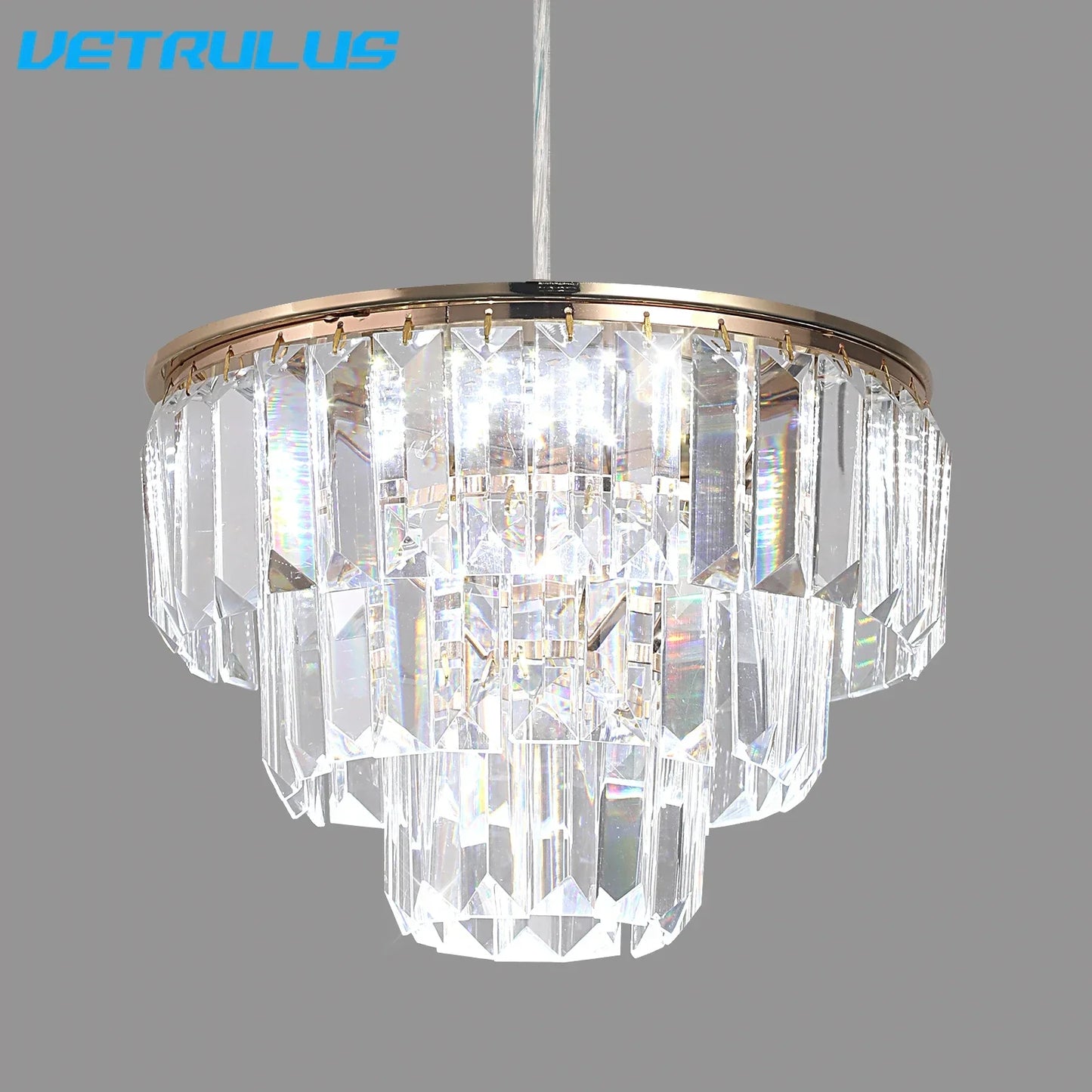 DecorBites™ Crystal LED Pendant Light for Kitchen Island Living Dining Room Chandelier