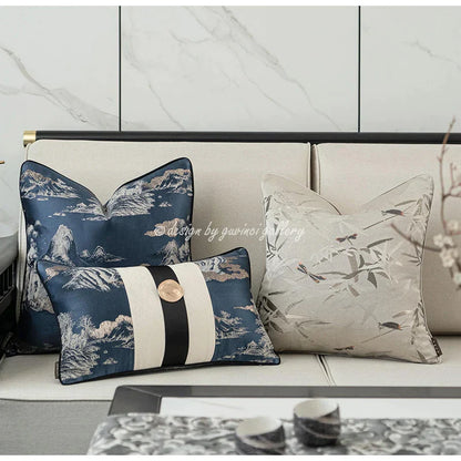 DecorBites™ Dragonfly Insects Embroidery Cushion Cover - Quaint & Elegant Style Pillow Case