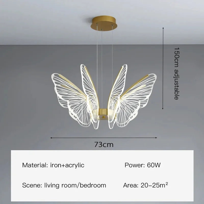 Modern Butterfly Chandelier Set