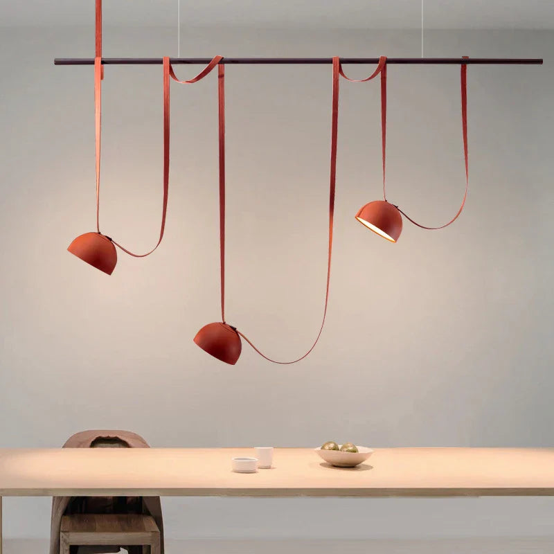DecorBites™ Leather Pendant Light: Modern Nordic DIY Chandelier for Home and Office Decor