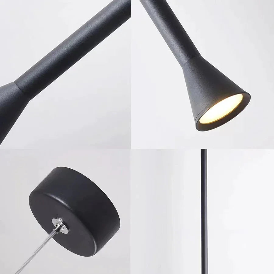 DecorBites™ Horn-Shaped Nordic Pendant Lamp for Modern Living Room and Staircase