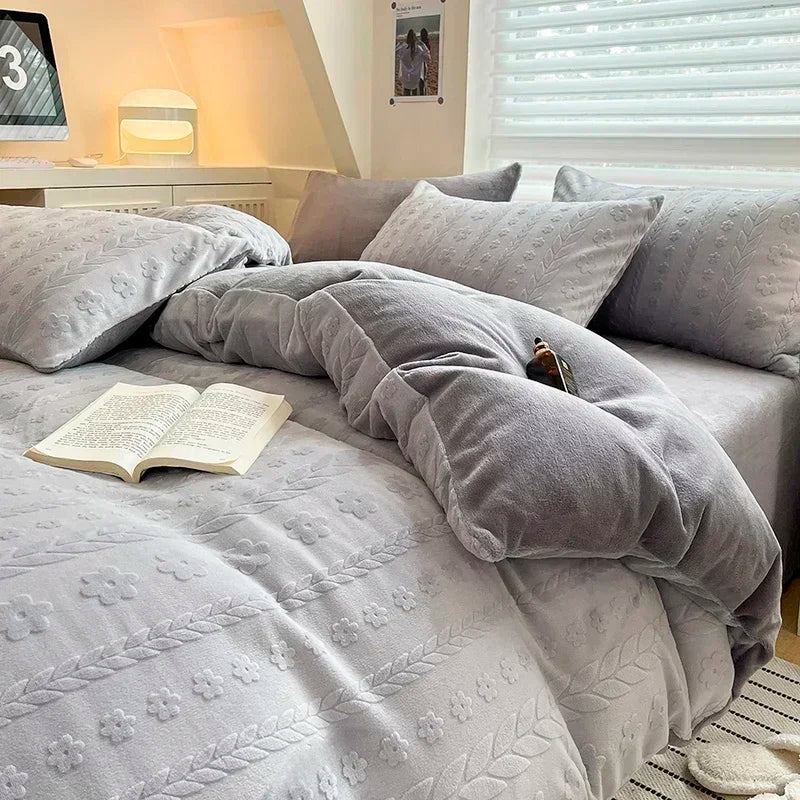 Fleece Warm Bedding Set