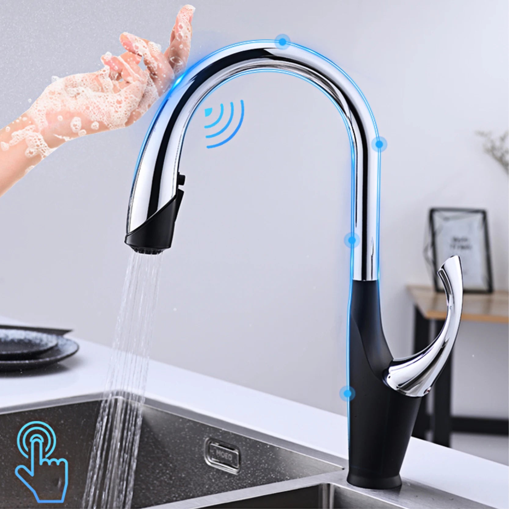 Brass Touch-Control Faucet