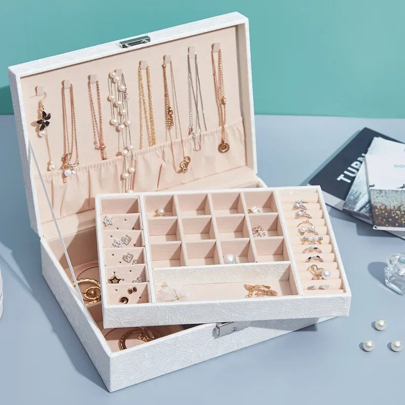 Leather Necklace Organizer Box