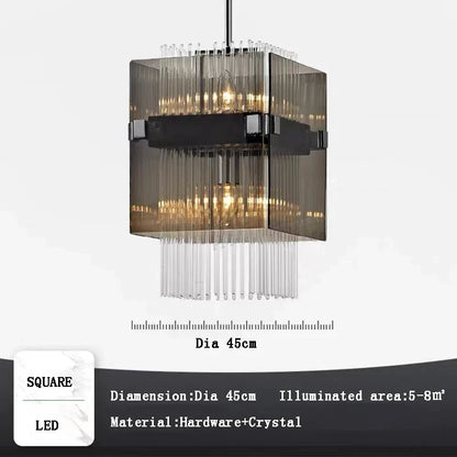 DecorBites™ Crystal Glass Pendant Chandelier for Luxe Dining Room Decor