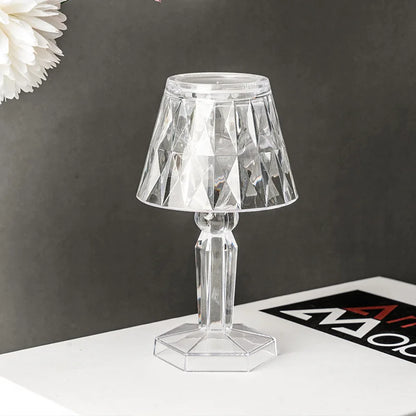 DecorBites™ Crystal Diamond LED Night Light Table Lamp for Bedroom Reading