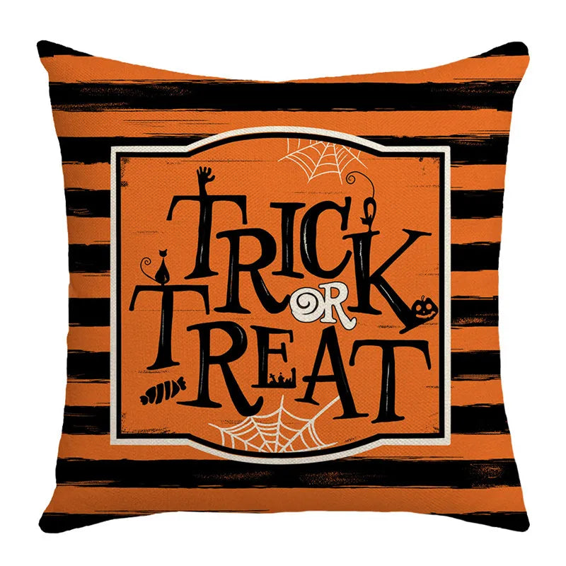 Pumpkin Witch Print Pillowcase